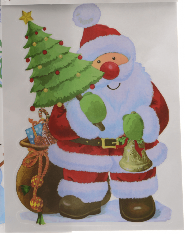Наклейки для декорирования Санта с подарками 23*31 см., Kaemingk (461406/6) в Белгороде