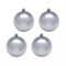 Набор пластиковых шаров 100 мм., серебро глянец, 4 шт, Snowmen (ЕК0076)