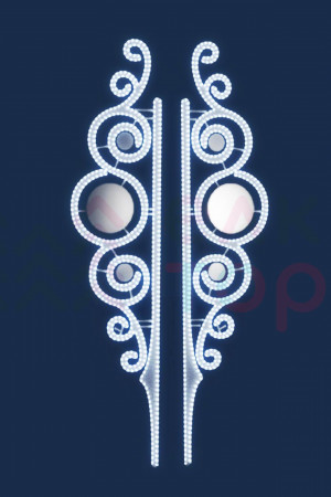 Светодиодная консоль Яркая - двойная 120*250 см., 220В, Conso (KPF-006)