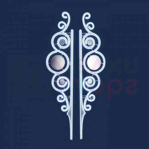 Светодиодная консоль Яркая - двойная 120*250 см., 220В, Conso (KPF-006)