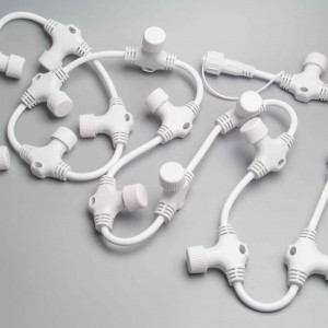 Шина 2 м., шаг 12,5 см., 16 разъемов, белый провод, Teamprof (TPF-SC2/16-W)