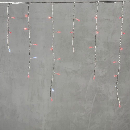 Светодиодная бахрома 3,1*0,5 м., 150 красных LED ламп, мерцание, прозрачный провод ПВХ, LTC (PIL150BLW-10-2R) в Санкт-Петербурге