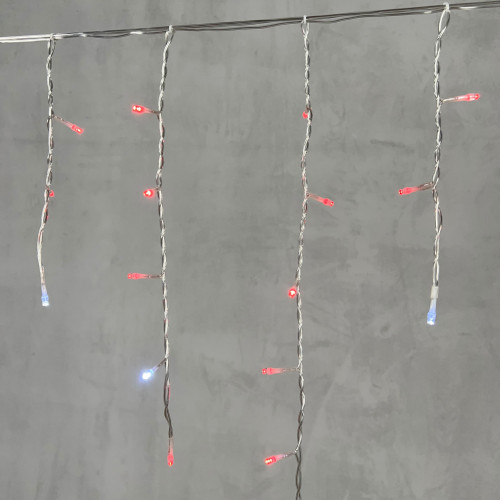 Светодиодная бахрома 3,1*0,5 м., 150 красных LED ламп, мерцание, прозрачный провод ПВХ, LTC (PIL150BLW-10-2R) в Санкт-Петербурге