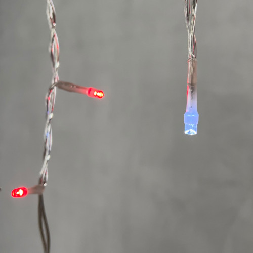 Светодиодная бахрома 3,1*0,5 м., 150 красных LED ламп, мерцание, прозрачный провод ПВХ, LTC (PIL150BLW-10-2R) в Санкт-Петербурге