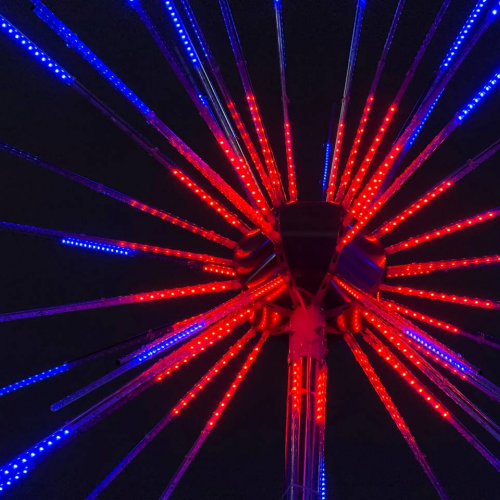 Светодиодная Фигура Фейерверк 2.4 м., 24В, 1728 RGB LED, мерцание, IP65, LTC (FRW-240-T48)