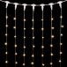 Светодиодный занавес с колпачком 1*6 м., 600 теплых белых LED ламп, прозрачный провод ПВХ, IP65, LTC (PCL601CAP-10-2WW)