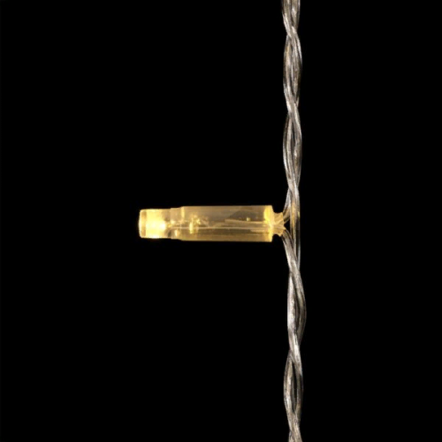 Светодиодный занавес с колпачком 1*6 м., 600 теплых белых LED ламп, прозрачный провод ПВХ, IP65, LTC (PCL601CAP-10-2WW)