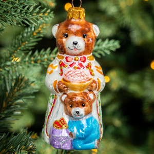 Елочное украшение Большая медведица, стекло, 13 см., 1 шт., Витус (А311)