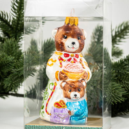 Елочное украшение Большая медведица, стекло, 13 см., 1 шт., Витус (А311)