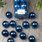Набор пластиковых шаров Вероника 60 мм., синий глянцевый, 12 шт., ЕлкиТорг (150216)