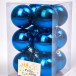 Набор пластиковых шаров Вероника 60 мм., синий глянцевый, 12 шт., ЕлкиТорг (150216)