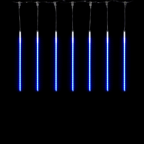 Гирлянда тающие сосульки 10 шт по 50 см., 12В, 540 Синих светодиодов, провод черный ПВХ, IP20, Laitcom (CCL540-11-3B)