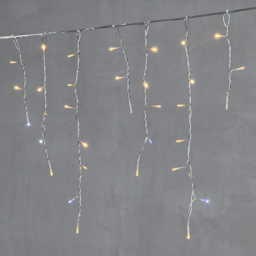 Светодиодная бахрома 4,9*0,5 м., 240 теплых белых LED ламп, мерцание, прозрачный провод ПВХ, Beauty Led (PIL240BLW-10-2WW) в Санкт-Петербурге