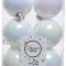 Набор пластиковых шаров Дивный 60 мм, белый ирис, 12 шт, Kaemingk (021834)