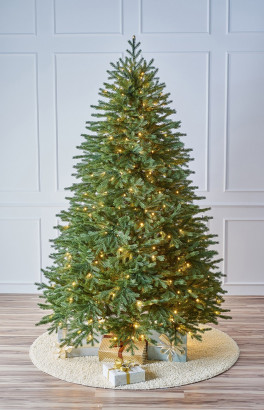 Искусственная ель Версальская 210 см., 460 теплых белых LED ламп, литая хвоя, Max Christmas (ЕСВЛ21)