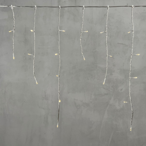 Светодиодная бахрома 3*0.5 м., 3 батарейки типа D 4.5V, 100 LED ламп цвета шампань, прозрачный силикон, LTC (ECC100-10-8CH) в Санкт-Петербурге
