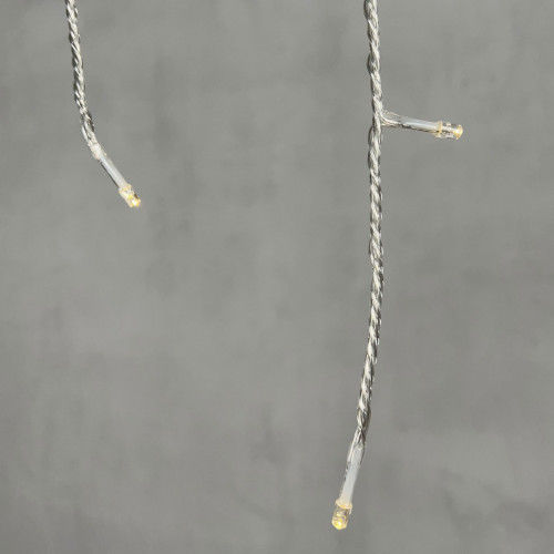 Светодиодная бахрома 3*0.5 м., 3 батарейки типа D 4.5V, 100 LED ламп цвета шампань, прозрачный силикон, LTC (ECC100-10-8CH) в Санкт-Петербурге