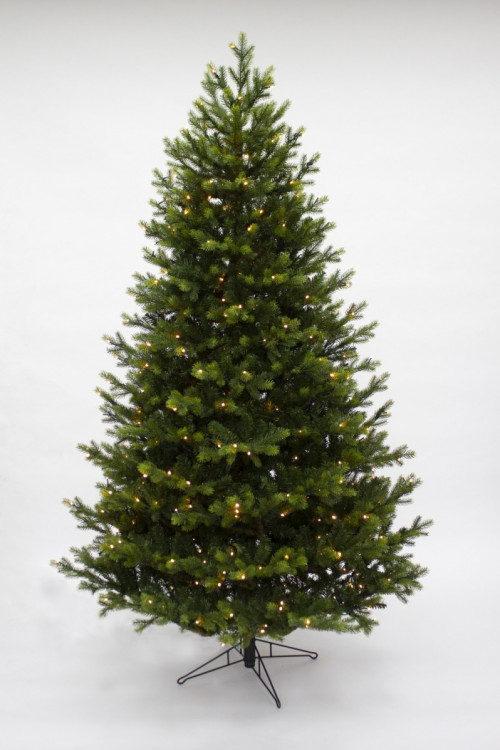 Искусственная елка Датская с лапочками 230 см., 528 LED ламп, литая хвоя+пвх, Black Box (74389)
