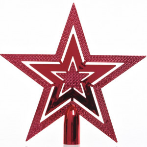 Украшение Звезда праздничная красная 2,2*20*20 см, пластик, Kaemingk (029998)
