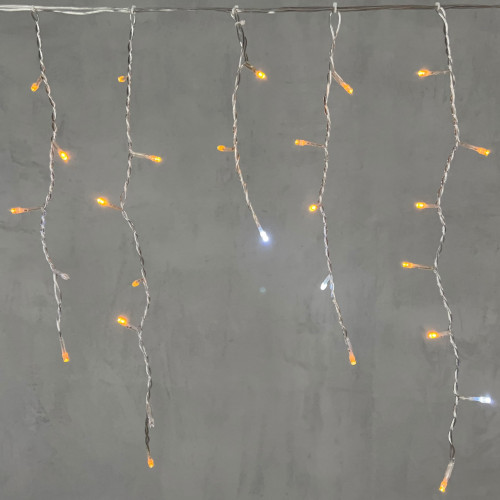 Светодиодная бахрома 3,1*0,5 м., 150 желтых LED ламп, мерцание, прозрачный провод ПВХ, LTC (PIL150BLW-10-2Y) в Санкт-Петербурге