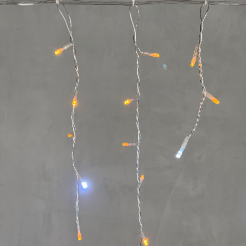Светодиодная бахрома 3,1*0,5 м., 150 желтых LED ламп, мерцание, прозрачный провод ПВХ, LTC (PIL150BLW-10-2Y) в Санкт-Петербурге