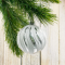 Набор пластиковых шаров Рандеву 80 мм., 9 шт., белый с серебром, Christmas De Luxe (87805)