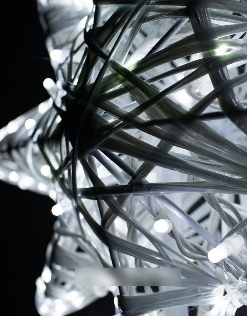 Макушка Роза Ветров из стекло-нити 50 см. для елей высотой от 3 до 5 м., белая, Green Trees (roz-sn-50white)