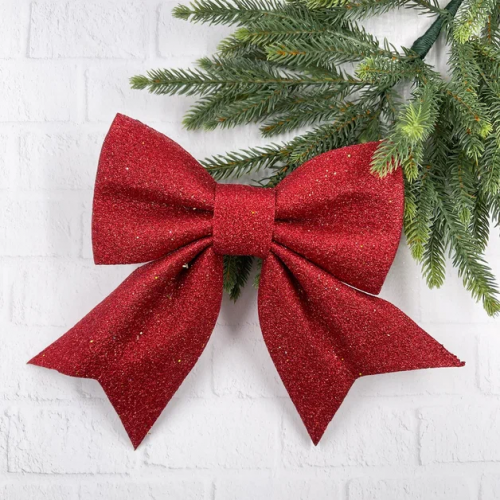 Бант Марго 20x24 см., 1 шт., красный, Christmas DeLuxe (86833) в Санкт-Петербурге