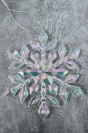 Елочное украшение Снежинка 9 см., акрил, Christmas DeLuxe (13092)