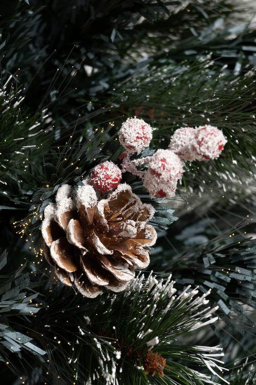 Оптоволоконная елка с LED лампочками Альпийская 240 см., леска+пвх, контроллер (Т2162-240)