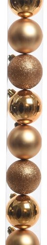 Набор пластиковых шаров  Сказка 60 мм, бронза, 10 шт, Kaemingk (020250)   