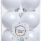 Набор пластиковых шаров Дивный 60 мм, белоснежный, 12 шт, Kaemingk (021844)