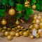 Набор пластиковых шаров Стиль mix, золото, 30 шт, Kaemingk (022900) 