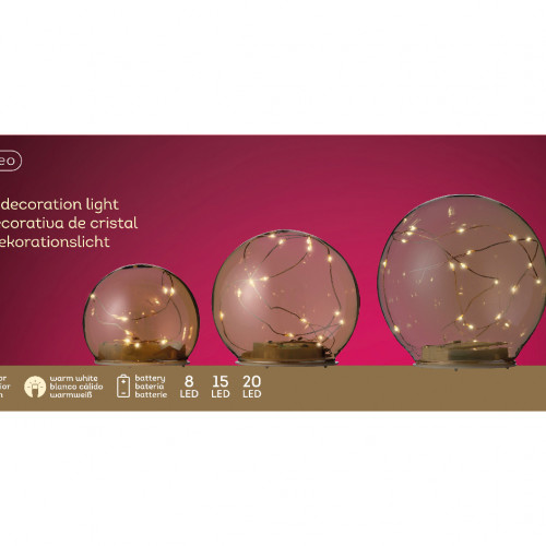 Набор  светильников Янтарные капли, 3 шт, на батарейках, янтарный, Kaemingk (486155)