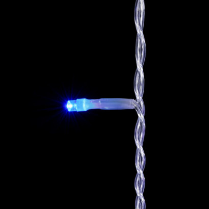 Светодиодная бахрома 3,1*0,5 м.,150 синих LED ламп, мерцание, прозрачный провод ПВХ, Beauty Led (PIL150BLW-10-2B)