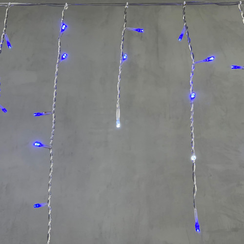 Светодиодная бахрома 3,1*0,5 м., 150 синих LED ламп, мерцание, прозрачный провод ПВХ, LTC (PIL150BLW-10-2B) в Санкт-Петербурге