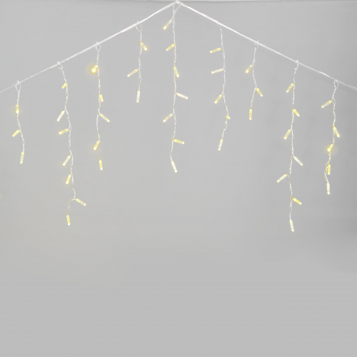 Светодиодная бахрома 3,1*0,5 м., 120 LED, шампань, статика, прозрачный провод ПВХ, LTC (PIL120CAP-10-2CH)