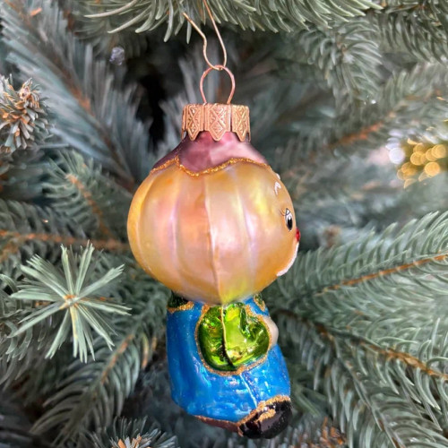 Формовая игрушка Кум Тыква 9 см., стекло, Витус (А430)
