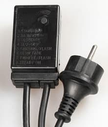 Блок питания для сеток с контроллером на 8 режимов 1.5 м., 220V, черныйпровод, Rich LED (RL-Cn4-N-220-B)