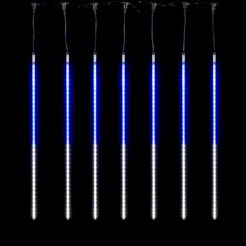 Гирлянда тающие сосульки 10 шт по 80 см., 12В, 720 Сине-Белых светодиодов, провод черный ПВХ, IP20, Laitcom (CCL720-11-3BW)