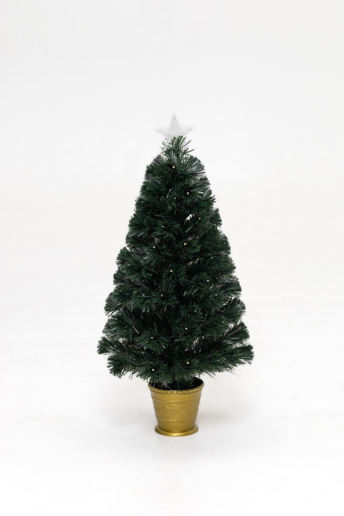 Настольная оптоволоконная елка Праздничная 60 см., пвх, контроллер (Т2206В-60)