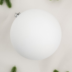 Шар пластиковый матовый 200 мм., белый, ЕлкиТорг (150609)