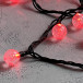 Светодиодная гирлянда шарики Пузырьки 10 м., 220V., 100 красных LED ламп 23 мм., коннектор, черный ПВХ, LTC (PCS-100B-R) в Санкт-Петербурге