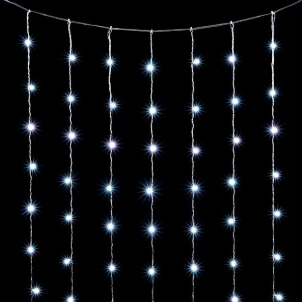 Светодиодный занавес 2*3 м., 600 белых LED ламп, облегченный, прозрачный провод ПВХ, Beauty led (PCL600NOT-10-2W) в Белгороде