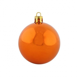 Набор пластиковых шаров 60 мм., оранжевый глянец, 6 шт, Snowmen (ЕК0282)
