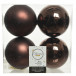 Набор пластиковых шаров Прага 100 мм., темно-коричневый, 4 шт., Kaemingk (022207)