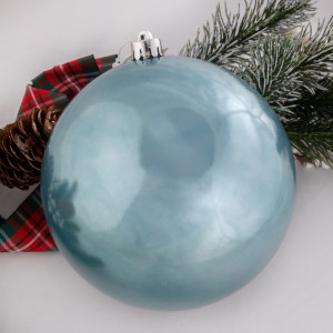 Шар пластиковый глянцевый 140 мм., голубой рассвет, Kaemingk (022409)