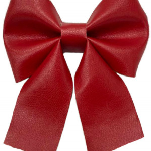 Елочное украшение Бант, 240 мм., красный, Эко-кожа, ПромЕлка (БТ5-240RED)