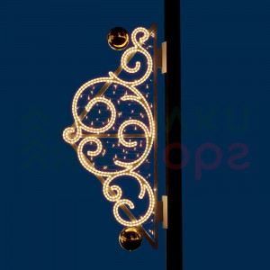 Светодиодная консоль Золотые узоры 68*165 см., 220В, Conso (KPN-028-L003)