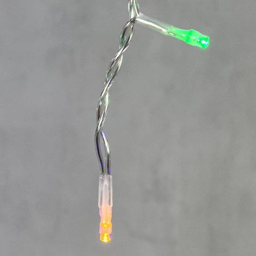 Светодиодная бахрома 3,1*0,5 м., 150 разноцветных LED ламп, мерцание, прозрачный провод ПВХ, LTC (PIL150BLW-10-2M) в Санкт-Петербурге